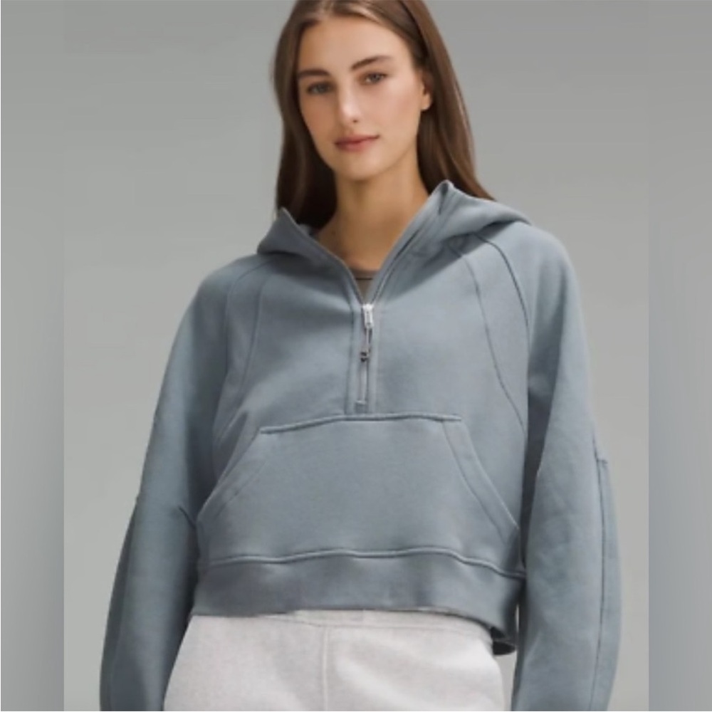 Lululemon XS/S Belgian Blue Scuba Hoodie Half-Zip